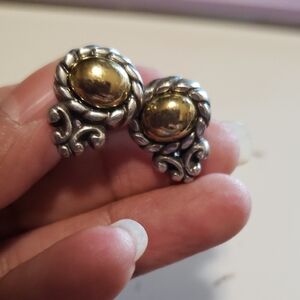 Brighton Moonglow Silver and Gold Tone Women's Earrings